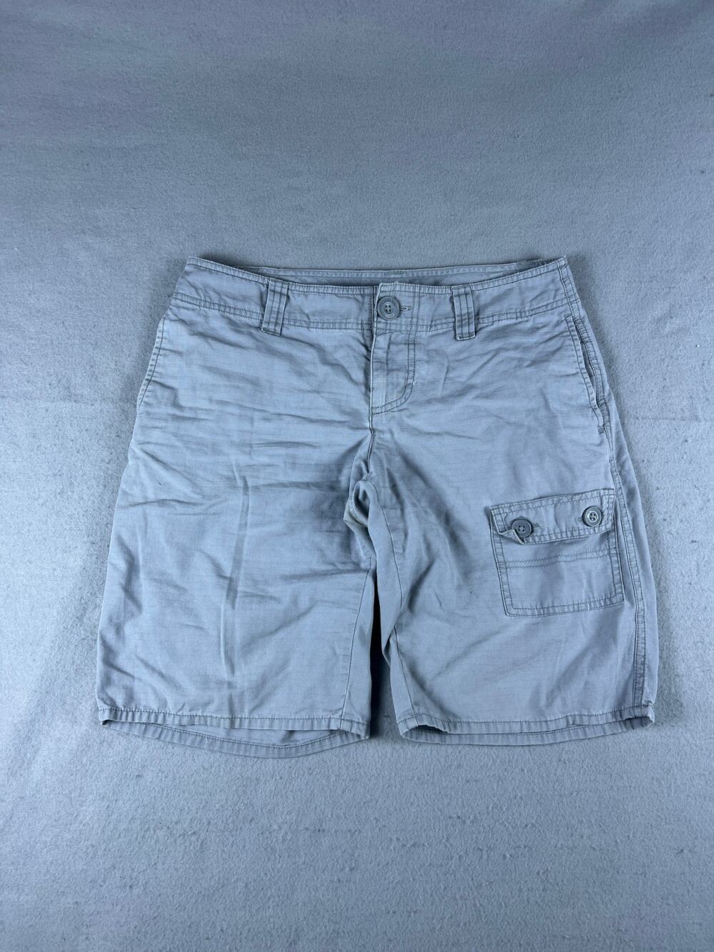 The North Face Cargo Shorts Women 4L Gray Ripstop Utility Hiking Camping Outdoor